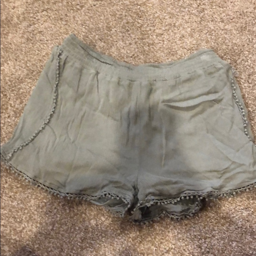 Olive green shorts